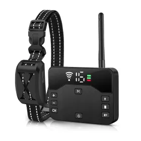 Wireless Electric Dog Fence Waterproof Pet Shock Boundary Containment System Electric Training Collar For Small Medium Large Dogs (Option: Fencewith1collar-Black)
