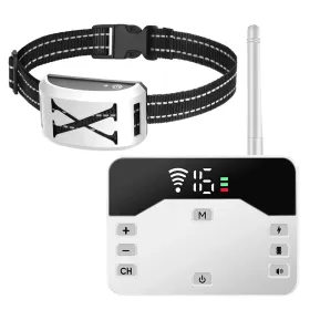 Wireless Electric Dog Fence Waterproof Pet Shock Boundary Containment System Electric Training Collar For Small Medium Large Dogs (Option: Fencewith1collar-White)